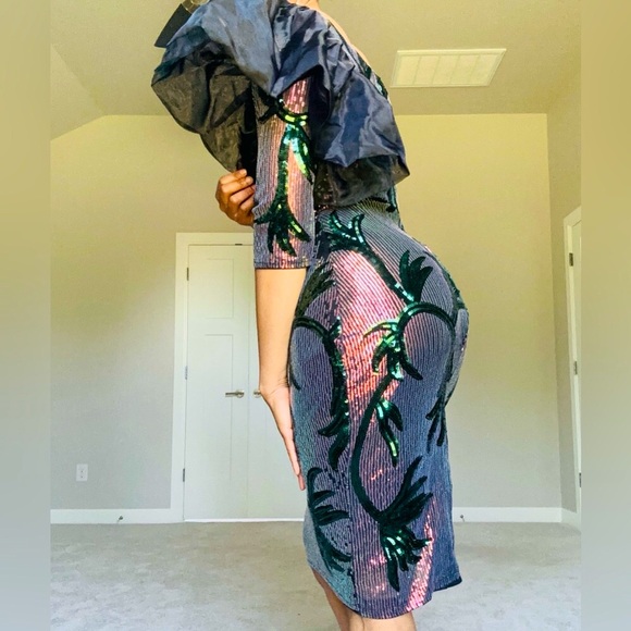 Sequin Customized Occassion Dress - Picture 5 of 8